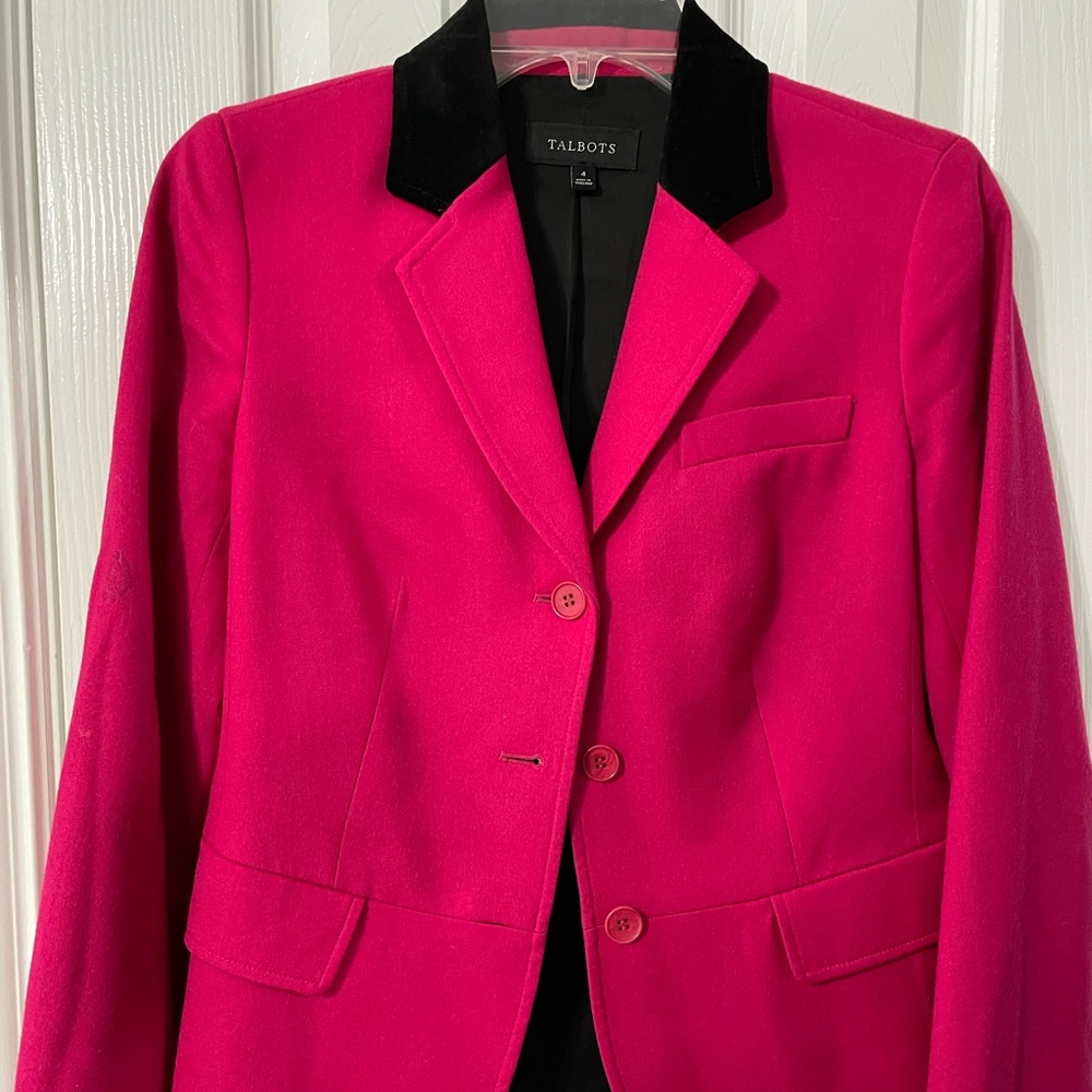 Talbots fuchsia pink blazer